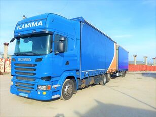 SCANIA R450 kamion sa kliznom ceradom + prikolica sa kliznim ceradom