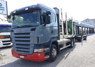 SCANIA R 420 kamion za prijevoz drva + šumarska prikolica