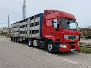 RENAULT PREMIUM 450 DXI kamion za prijevoz stoke + prikolica za prijevoz stoke