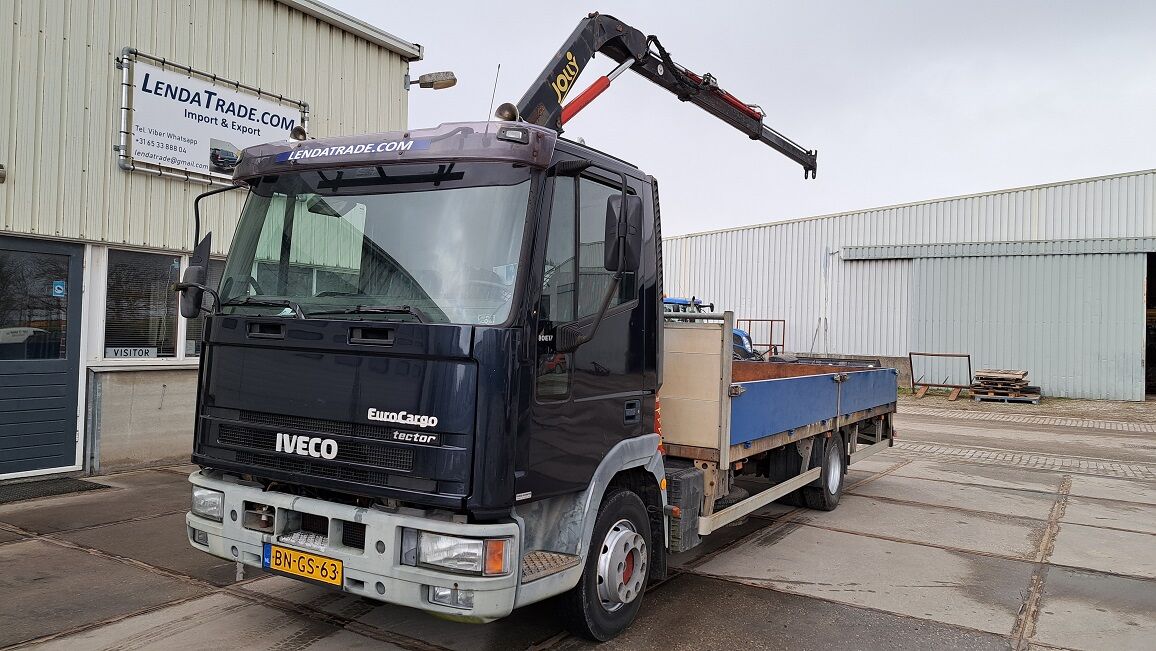 IVECO EuroCargo 80E17 * Crane 2 x Rotator Function * kamion s ravnom platformom