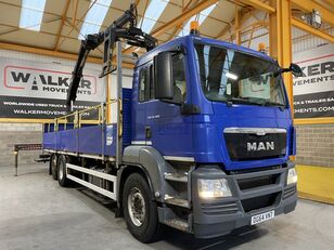 MAN TGS 26.360, 6X2 26 TONNE DRAWBAR SPEC BRICK GRAB – 2014 – DG64 V kamion s ravnom platformom