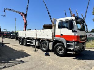 MAN TGS 35.400 8x2/4 HYDRO-DRIVE + CRANE FASSI F235 (6x) - 5+6 F - R kamion s ravnom platformom