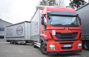 IVECO Stralis Hi-Way 460  kamion sa kliznom ceradom + prikolica sa kliznim ceradom