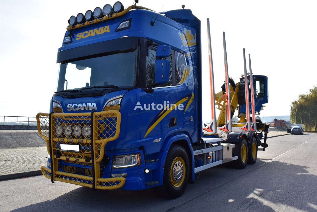 Scania R580 V8/ Z Crane / Retarder / NEW GENERATION kamion za prijevoz drva