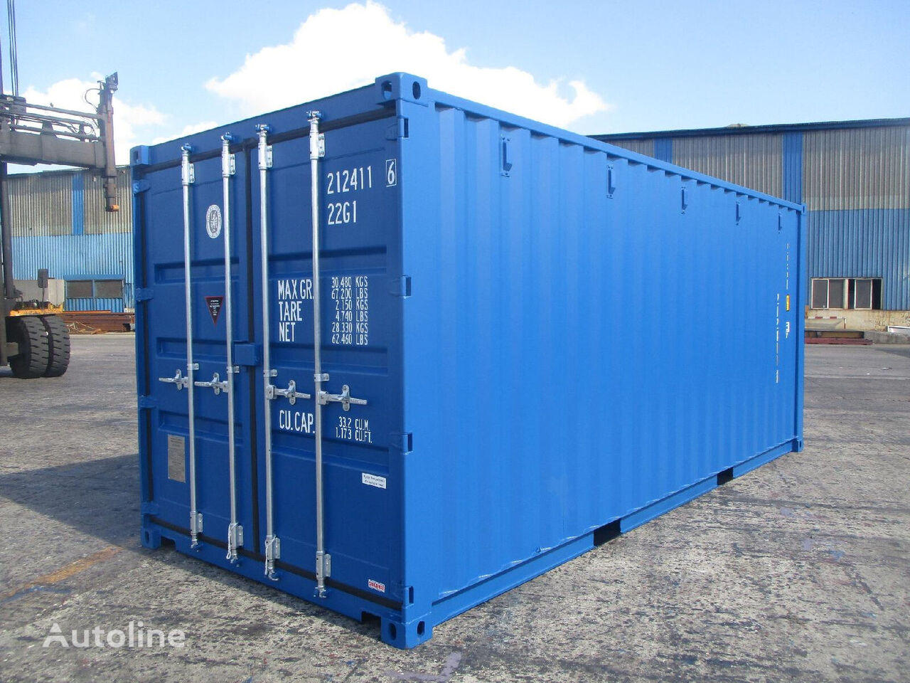 novi 20`DV Seecontainer neuwertig in RAL5010 Enzianblau Standart kontejner 20 stopa